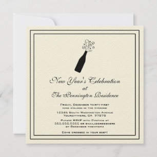Elégant champagne invitation de fête du Nouvel An