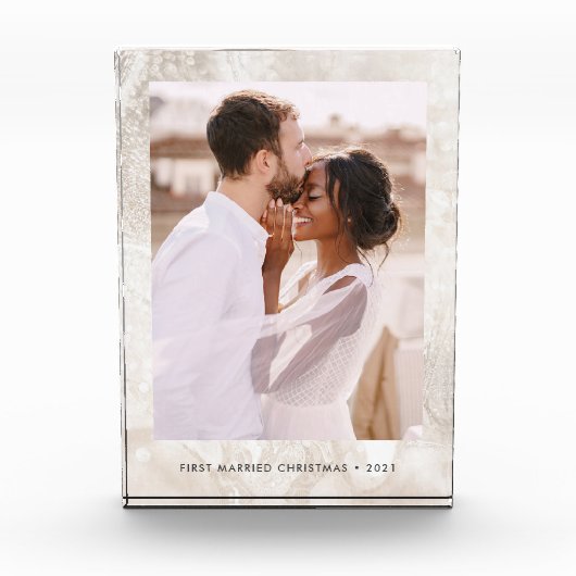 Elegant Champagne Marble Kijk Fotoblokken (Voorkant)