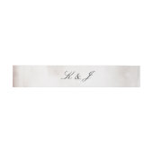 Elegant Champagne Monogram Zwart Script Bruiloft Uitnodigingen Wikkel (Vlak)