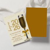 Elegant Champagne New Year's Eve Party Invitation