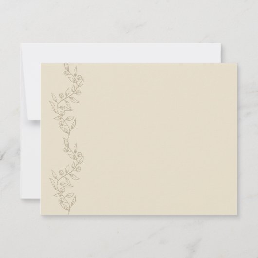 Elégant Champagne Nombre de sièges Carte RSVP (Dos)