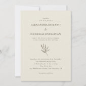 Elegant Champagne Romantic Wedding Kaart (Voorkant)