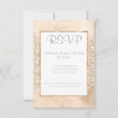 ÉLÉGANT CHAMPAGNE SPARKLE RSVP INVITATION (Devant)
