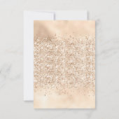 ÉLÉGANT CHAMPAGNE SPARKLE RSVP INVITATION (Dos)