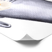 Elegant Champagnefles Baby shower Welkom Poster (Hoek)