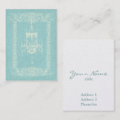 Elegant Chandelier & Filigree Custom Visitekaartje (Voorkant / Achterkant)