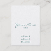 Elegant Chandelier & Filigree Custom Visitekaartje (Achterkant)