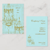 Elegant Chandelier Patina Visitekaartjes