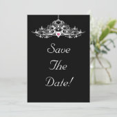 Elegant Chandelier Save the Date Wedding Kaart (Staand voorkant)