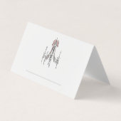 Elegant Chandelier Script Name Wedding place card (Front)