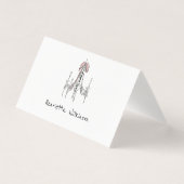 Elegant Chandelier Script Name Wedding place card (Front)