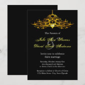 Elegant Chandelier Wedding Kaart (Voorkant / Achterkant)