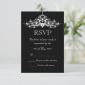 Elegant Chandelier Wedding RSVP Kaartje (Staand voorkant)