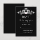 Elegant Chandelier Wedding RSVP Kaartje (Voorkant / Achterkant)