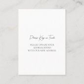 Élégant changement d'adresse | Faire-part de dépla (Dos)