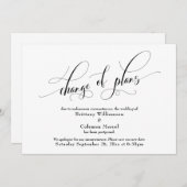 Élégant changement de plans Faire-part Mariage bla (Devant / Derrière)
