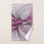 Elegant Chaos Modern Abstract Roze Fractal Art Bad Handdoek (Handdoek)