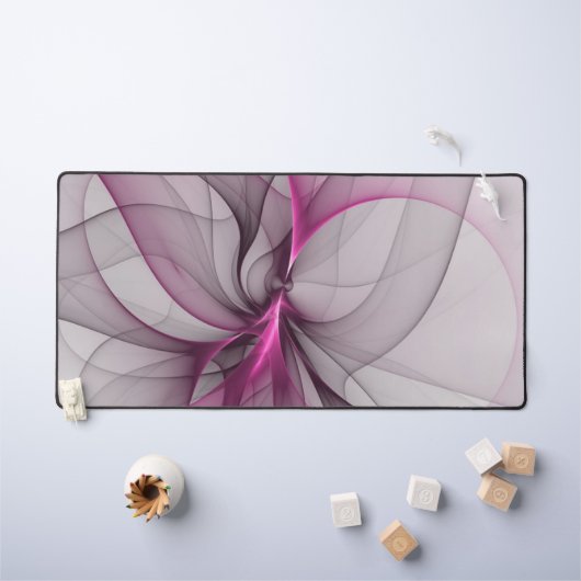 Elegant Chaos Modern Abstract Roze Fractal Art Bureaumat (Kindertafel)
