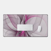 Elegant Chaos Modern Abstract Roze Fractal Art Bureaumat (Keyboard & Muis)