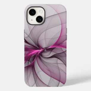 Elegant Chaos Modern Abstract Roze Fractal Art Case-Mate iPhone 14 Hoesje