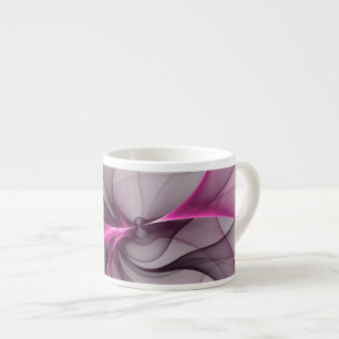 Elegant Chaos Modern Abstract Roze Fractal Art Espresso Kop