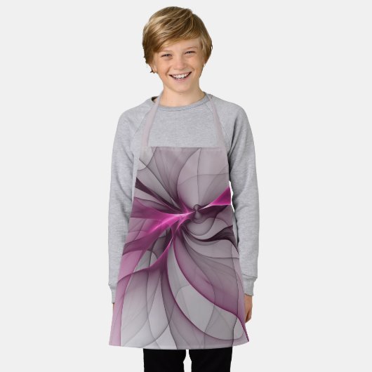 Elegant Chaos Modern Abstract Roze Fractal Art Schort (Gedragen)