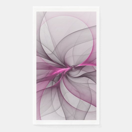 Elegant Chaos Modern Abstract Roze Fractal Art Servet (Voorkant)