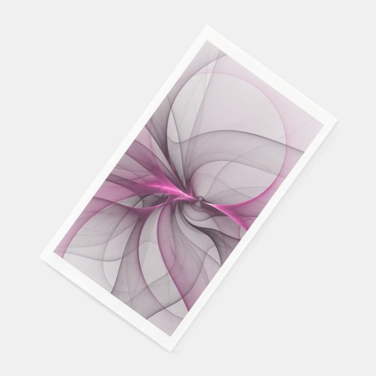 Elegant Chaos Modern Abstract Roze Fractal Art Servet (Hoek)