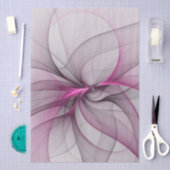 Elegant Chaos Modern Abstract Roze Fractal Art Tissuepapier (Craft)