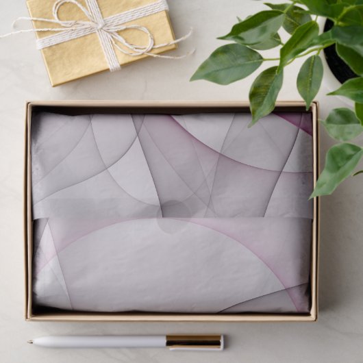 Elegant Chaos Modern Abstract Roze Fractal Art Tissuepapier (Geschenk)
