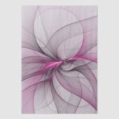 Elegant Chaos Modern Abstract Roze Fractal Art Tissuepapier (Voorkant)