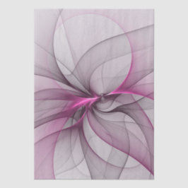 Elegant Chaos Modern Abstract Roze Fractal Art Tissuepapier