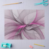 Elegant Chaos Modern Abstract Roze Fractal Art Tissuepapier (Craft)