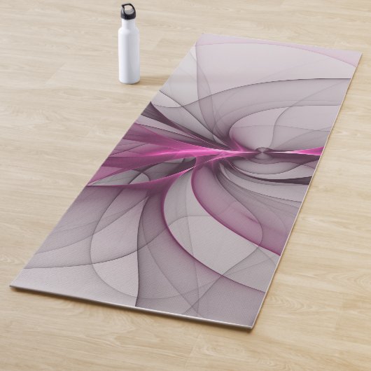 Elegant Chaos Modern Abstract Roze Fractal Art Yogamat (In situ)