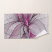 Elégant Chaos Moderne Abstrait rose Fractal Art (Serviette à main)