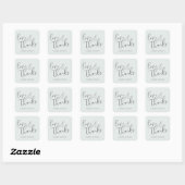Elegant Charcoal Calligraphy Vierkante Sticker (Vel)