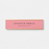 Elegant Charisma Red Modern Simple Sjabloon Deurbordje (Voorkant)