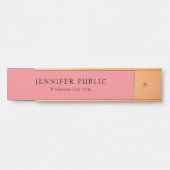 Elegant Charisma Red Modern Simple Sjabloon Deurbordje (Voorkant)