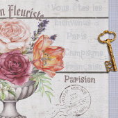 Elegant charmant rustiek hout Bonjour Decoupaging Tissuepapier