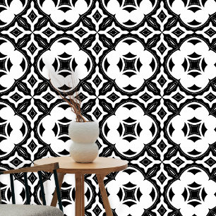 Elegant Charmant Zwart-wit Behang