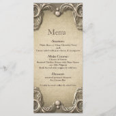 Elégant charme du sud Rustic Burlap Menu Mariage (Devant)