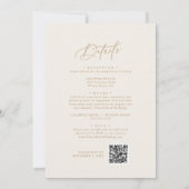 Elégant charme ivoire invitations de mariage avec  (Dos)