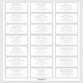 Élégant charme Mariage Étiquettes de adresse invit (Feuille)