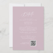 Élégant charme rose mariage invitations avec RSVP (Dos)