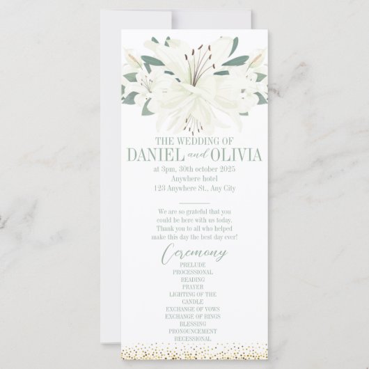 Élégant Charme Vert Fleur sauvage Programmes de ma (Devant)