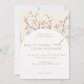 Élégant charme Wild Flower Arch Faire-part de mari (Devant)