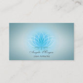 Elegant Charming Professional Blue Lotus Flower Visitekaartje (Voorkant)