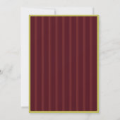 Elegant Chartreuse Burgundy Stripe Pattern Formal Kaart (Achterkant)