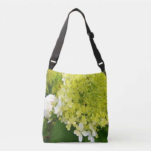 Elegant Chartreuse Green Limelight Hydrangea Crossbody Tas (Voorkant)