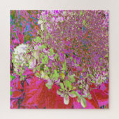 Elegant Chartreuse Green, Pink and Blue Hydrangea Legpuzzel (Verticaal)